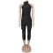 Fashionable women's sexy casual solid color backpack hip jumpsuit