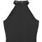 Fashionable women's sexy off shoulder rhinestone bubble bead split dress