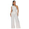 2026 new women's casual solid color sloping shoulder top and pants two-piece set