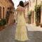 Fashionable women's sexy mesh suspender flower dress dress