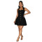 Fashionable women's elegant French style short skirt sleeveless dress