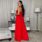 New women's summer hot item lace up pleated wide leg jumpsuit