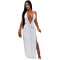 Fashionable women's sexy deep V-neck hanging banquet hip hugging dress