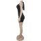New women's summer hot stamping texture hip hugging dress dress