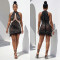 Fashionable women's sexy mesh, rhinestone hot stamping, bubble bead wrapped buttocks dress