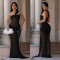 Fashionable Women's Sexy Lace Shoulder Strap Waist with Hip Wrap
