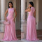 Fashionable women's dress with elegant temperament, solid color round neck sleeveless dress