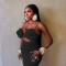 Spring and summer new strapless camisole long dress, seaside sexy chest flower dress