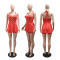 Polka print hanging neck backless new jumpsuit shorts