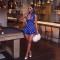 Polka print hanging neck backless new jumpsuit shorts