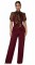 Elegant and personalized leopard print patchwork bubble short sleeved lace up jumpsuit