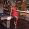 Polka print hanging neck backless new jumpsuit shorts