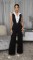 Personalized black and white patchwork sleeveless sports fitness jumpsuit