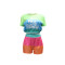 Women's pearl print T-shirt, fashionable, casual and comfortable top, paired with shorts two-piece set