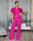 Women's elegant and personalized lace patchwork lace wide leg pants jumpsuit