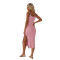 Women's new fashionable polka dot printed sleeveless slim irregular dress