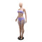 Fashionable women's sexy neck hanging and strapless outfit with tassel shorts set