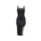 Women's new fashionable polka dot printed sleeveless slim irregular dress