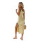 Women's new fashionable polka dot printed sleeveless slim irregular dress