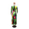 Women's Ear Ear Edge Round Neck Strap Printed Long Sleeve Dress