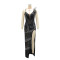 Female Dress with Split and Charming Beadwork