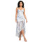 New women's French floral suspender mesh party dress