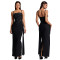 New women's rhinestone camisole evening gown, ribbon banquet host, hip hugging dress