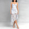 New women's French floral suspender mesh party dress