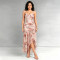 New women's French floral suspender mesh party dress