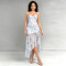 New women's French floral suspender mesh party dress