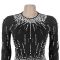 New women's hot stamping and hip hugging dress, light luxury dinner dress