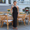 New women's light luxury nail bead socialite dinner fish tail dress
