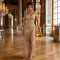 Female Dress with Split and Charming Beadwork