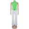 Women's clothing European and American summer commuting neck hanging slim fit top wide leg pants two-piece set new