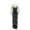 Female Dress with Split and Charming Beadwork