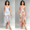 New women's French floral suspender mesh party dress