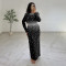 New women's hot stamping and hip hugging dress, light luxury dinner dress