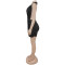 Women's sexy deep V-neck bag hip short skirt nightclub spicy girl solid color dress