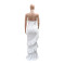 Wind solid color hanging neck bag buttocks dress, women's summer new fashionable dress dress