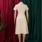 New women's clothing style fashionable commuting simple suit collar splicing color