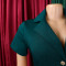 New women's clothing style fashionable commuting simple suit collar splicing color
