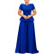 Summer temperament elegant and fashionable plus size short sleeved ruffled top casual wide leg pants set