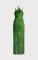 Hot selling new halter top long dress with tassel at the hem sexy evening party dress