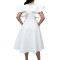 Elegant summer temperament with lotus leaf sleeves, waist cinched and tied dress, cross-border dress