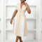 New women's clothing style fashionable commuting simple suit collar splicing color