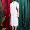 2026 summer temperament fashionable and elegant five quarter sleeve suit collar African dress