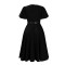 New fashionable and elegant round neck bubble sleeves, large skirt, medium to long foreign trade dress