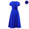 Elegant temperament, plus size, mid length, high waist, and large swing dress