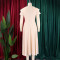 Elegant temperament, plus size, mid length, high waist, and large swing dress