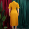 2026 summer temperament fashionable and elegant five quarter sleeve suit collar African dress